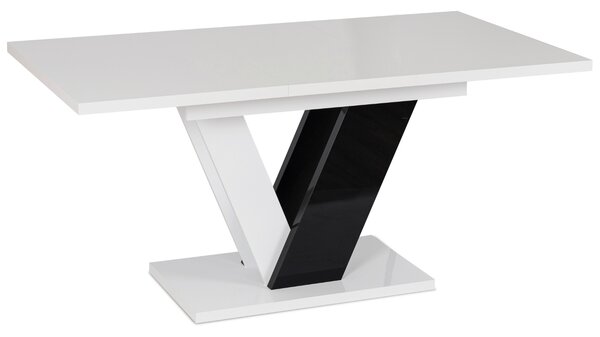 JAKS Clark étkezőasztal 120 cm fekete fehér gloss glamour