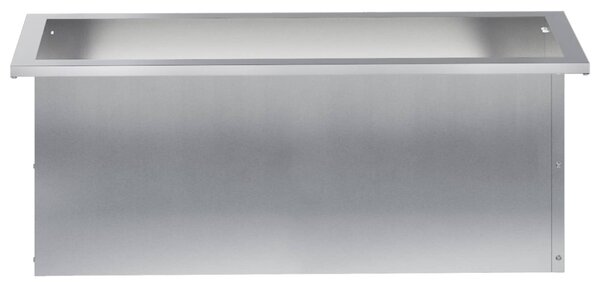 Led-es kerti virágláda 2 db Ezüst 30 x 80 x 30 cm