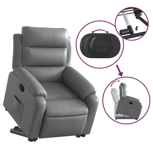 Relax Fotel Elektromos Emelővel - Szürke