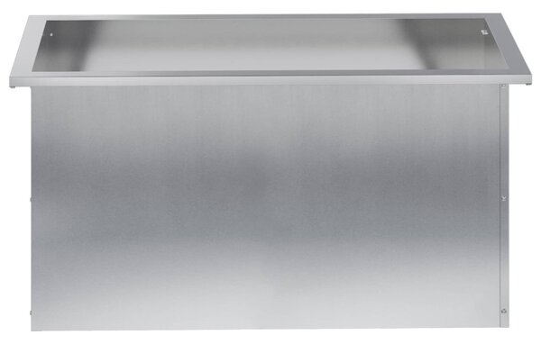 Led-es kerti virágláda 2 db Ezüst 40 x 80 x 40 cm