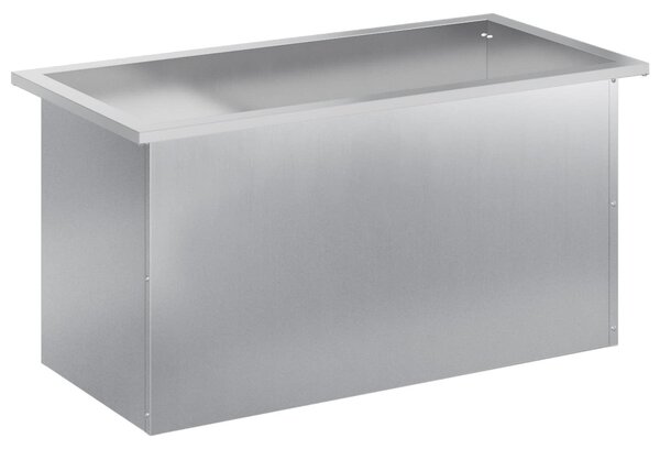 Led-es kerti virágláda Ezüst 40 x 80 x 40 cm Horganyzott Acél