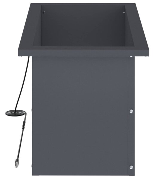 Led-es kerti virágláda 2 db Antracit 30 x 60 x 30 cm Acél