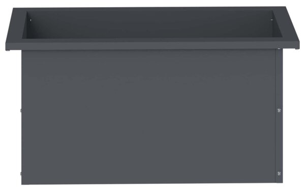 Led-es kerti virágláda 2 db Antracit 30 x 60 x 30 cm Acél