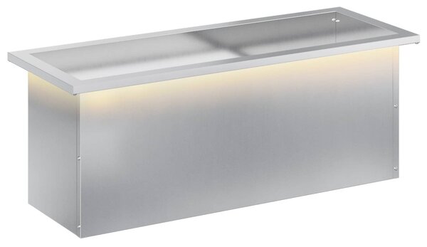 Led-es kerti virágláda Ezüst 30 x 80 x 30 cm Horganyzott Acél