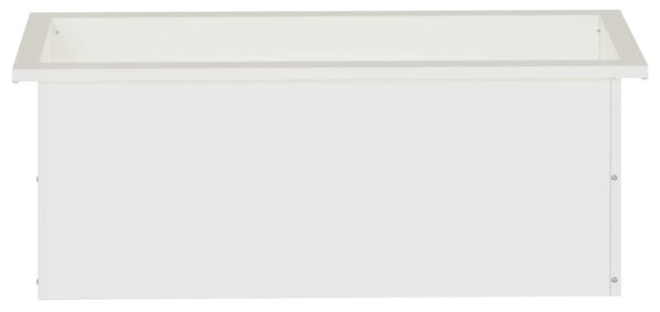 Led-es kerti virágláda 2 db Fehér 30 x 80 x 30 cm Acél