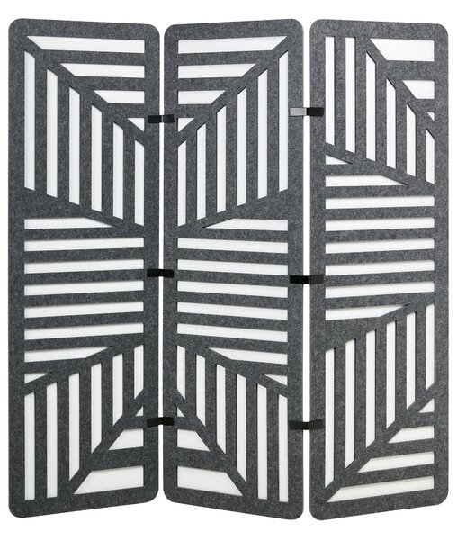 Irodai térelválasztó FUTURA 180 x 180 cm Sötétszürke