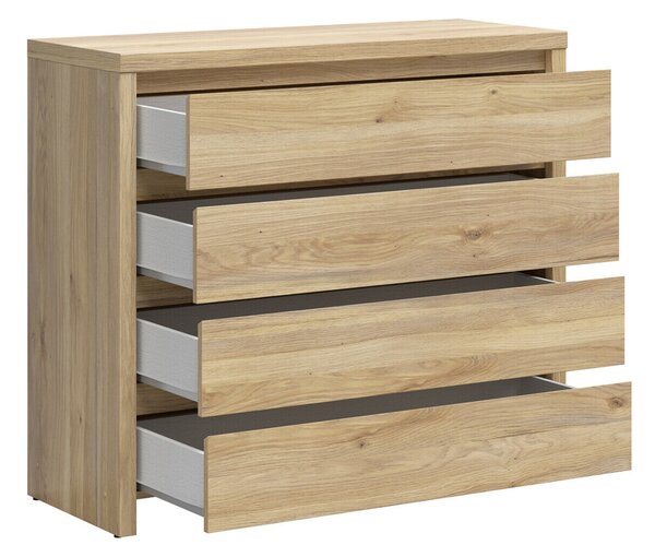 Komód Nolroma 105, Laminált forgácslap, 92x105x41cm, Tölgy