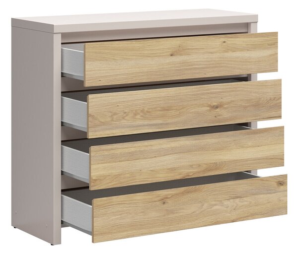 Komód Nolroma 105, Laminált forgácslap, 92x105x41cm, Kasmír, Tölgy