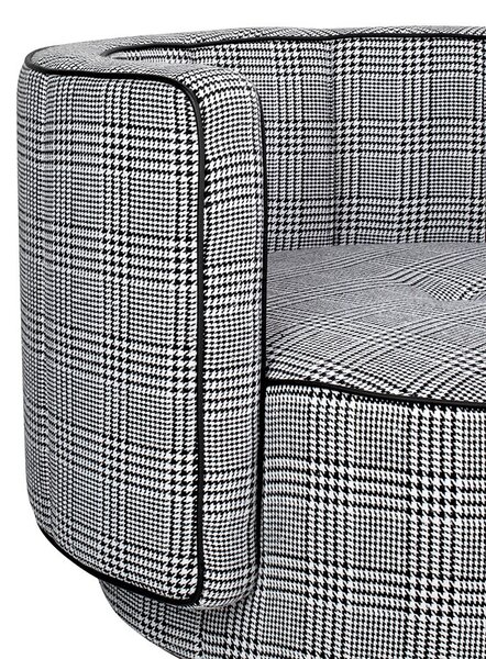King Home TONDO Forgó Fotel Pepita Fekete-Fehér