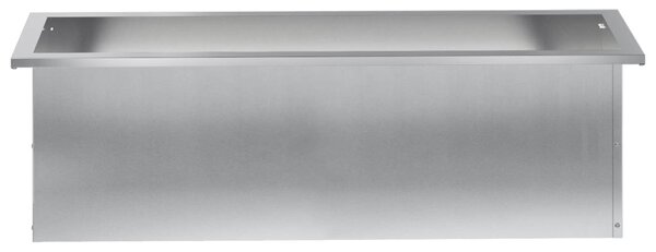 Led-es kerti virágláda 2 db Ezüst 30 x 100 x 30 cm