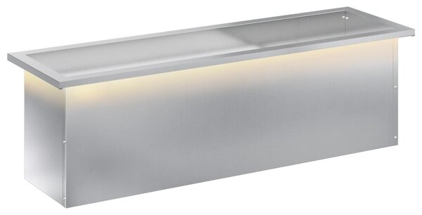 Led-es kerti virágláda Ezüst 30 x 100 x 30 cm Horganyzott Acél