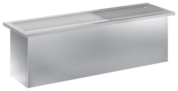 Led-es kerti virágláda Ezüst 30 x 100 x 30 cm Horganyzott Acél