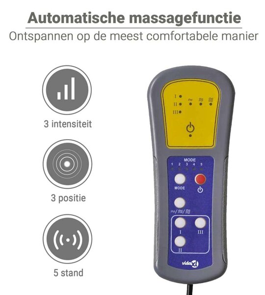 VidaXL elektromos felállást segítő krémszínű bársony masszázsfotel