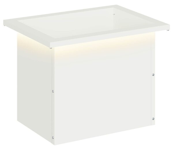 Led-es kerti virágláda Fehér 30 x 40 x 30 cm Acél