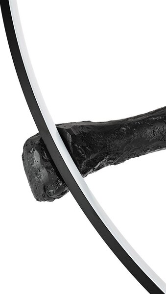 King Home Human Round LED Állólámpa Üvegszálas Fekete Művészi