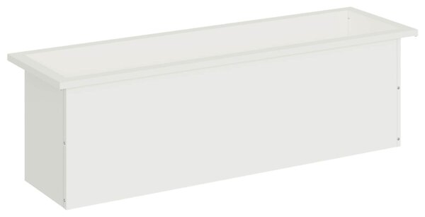 Led-es kerti virágláda Fehér 30 x 100 x 30 cm Acél