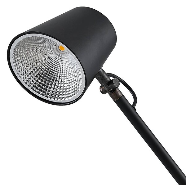 Lucande LED-es asztali lámpa Tarris, magasság 46 cm, fekete, dimmelhető, Fekete, Dolgozószoba / Iroda, fém, Modern