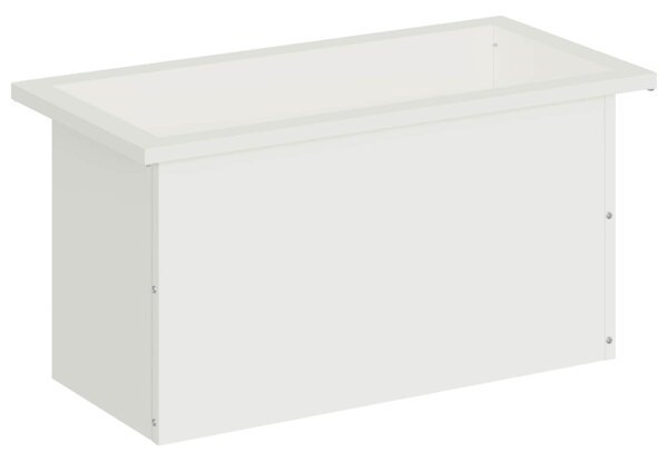 Led-es kerti virágláda Fehér 30 x 60 x 30 cm Acél