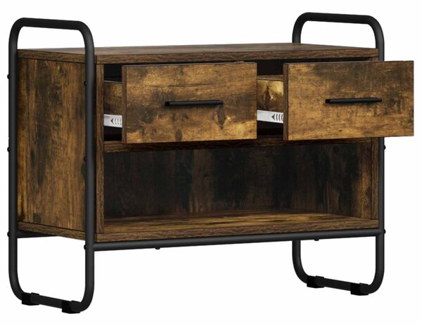 TV szekrény 60 x 30 x 50 cm Füstös Tölgy Szerelt Fa