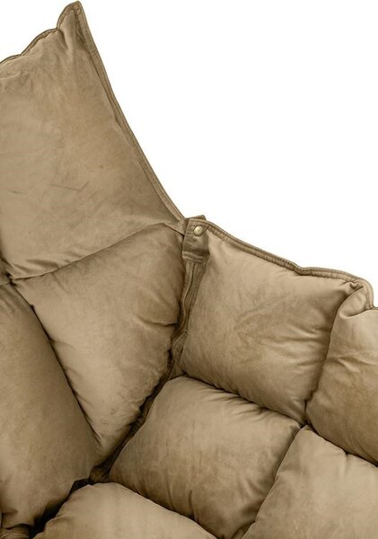 Fotel bujany SWING VELVET khaki