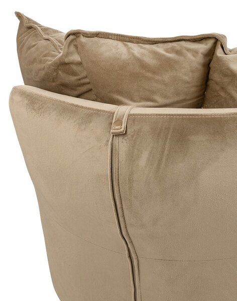 Fotel bujany SWING VELVET khaki