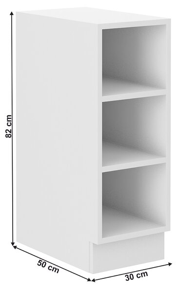 Alsó konyhai polc Lesana 1 (fehér) 30 D OTW BB