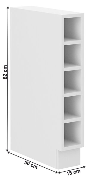 Alsó konyhai polc Lesana 1 (fehér) 15D OTW BB