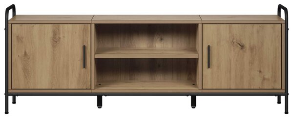 TV szekrény 133 x 33 x 50 cm Kézműves Tölgy Szerelt Fa