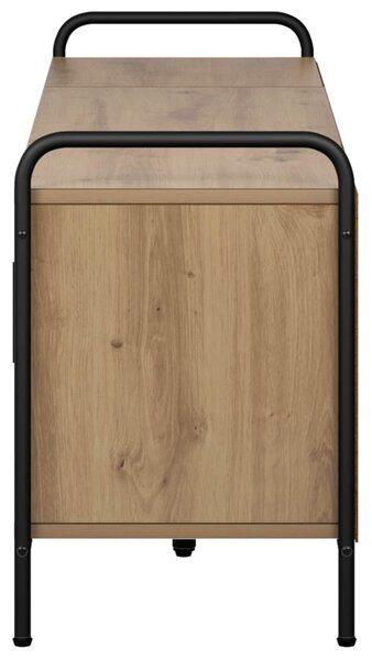 TV szekrény 133 x 33 x 50 cm Kézműves Tölgy Szerelt Fa