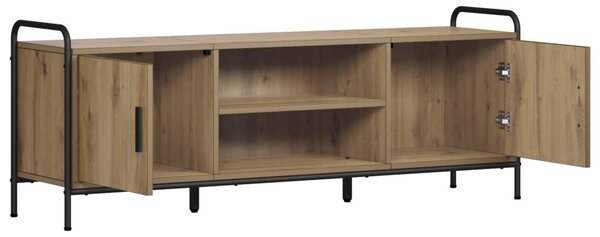 TV szekrény 133 x 33 x 50 cm Kézműves Tölgy Szerelt Fa