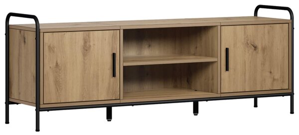 TV szekrény 133 x 33 x 50 cm Kézműves Tölgy Szerelt Fa