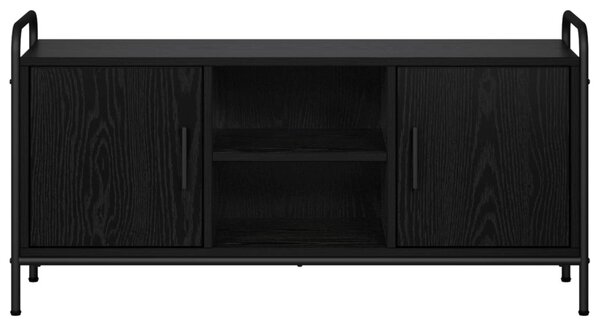TV szekrény 99 x 33 x 50 cm Fekete Tölgy Szerelt Fa