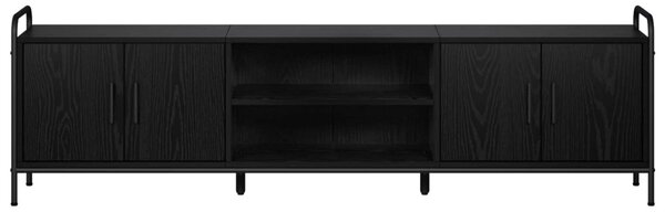 TV szekrény 167,5 x 33 x 50 cm Fekete Tölgy Szerelt Fa