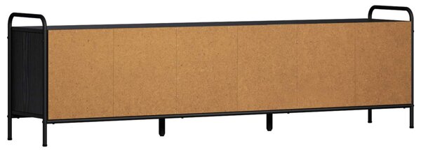 TV szekrény 167,5 x 33 x 50 cm Fekete Tölgy Szerelt Fa