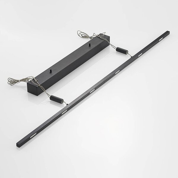 Lucande Stakato LED függő lámpa, 120 cm, 6 izzós, dimmelhető, dimmelhető, Fekete, Nappali / Étkező, fém, Modern