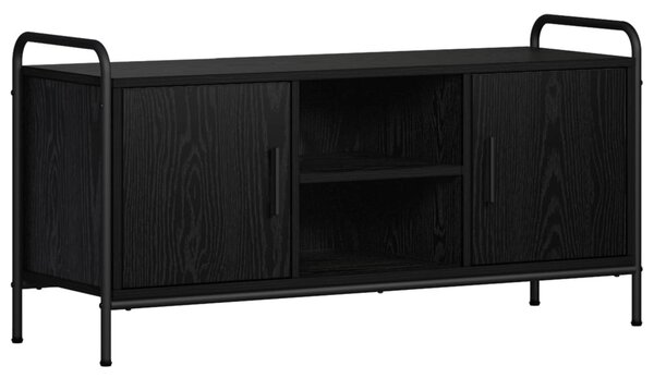 TV szekrény 99 x 33 x 50 cm Fekete Tölgy Szerelt Fa