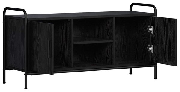 TV szekrény 99 x 33 x 50 cm Fekete Tölgy Szerelt Fa