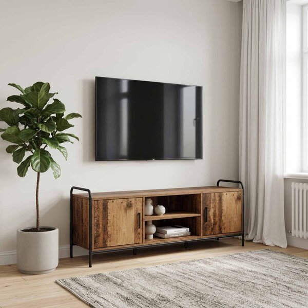 TV szekrény 133 x 33 x 50 cm Antik Fa Szerelt Fa