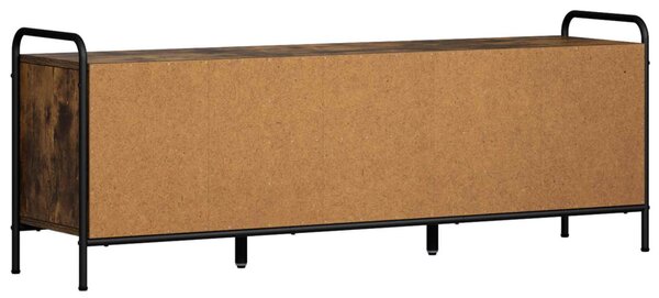 TV szekrény 133 x 33 x 50 cm Füstös Tölgy Szerelt Fa