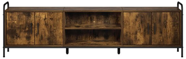 TV szekrény 167,5 x 33 x 50 cm Füstös Tölgy Szerelt Fa