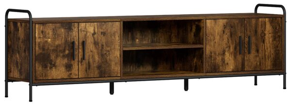 TV szekrény 167,5 x 33 x 50 cm Füstös Tölgy Szerelt Fa