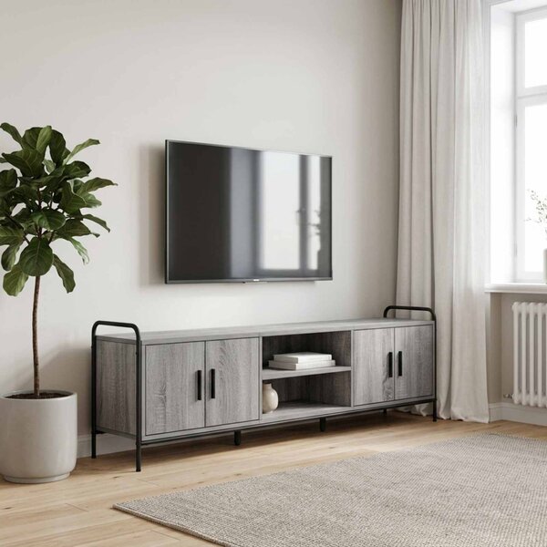TV szekrény 167,5 x 33 x 50 cm Szürke Sonoma Szerelt Fa