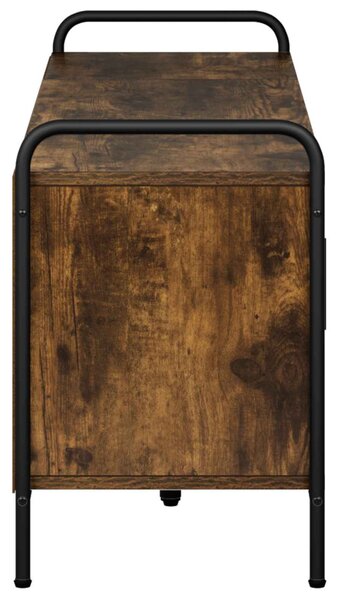 TV szekrény 133 x 33 x 50 cm Füstös Tölgy Szerelt Fa