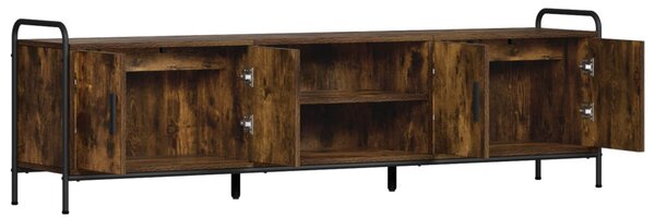 TV szekrény 167,5 x 33 x 50 cm Füstös Tölgy Szerelt Fa