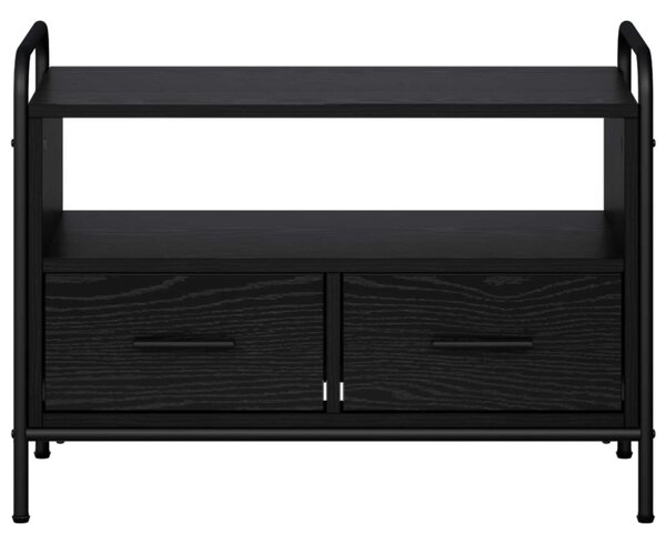 TV szekrény 67,5 x 33 x 50 cm Fekete Tölgy Szerelt Fa