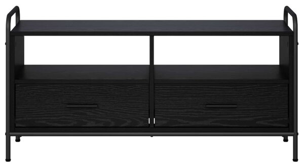 TV szekrény 67,5 x 33 x 50 cm Fekete Tölgy Szerelt Fa