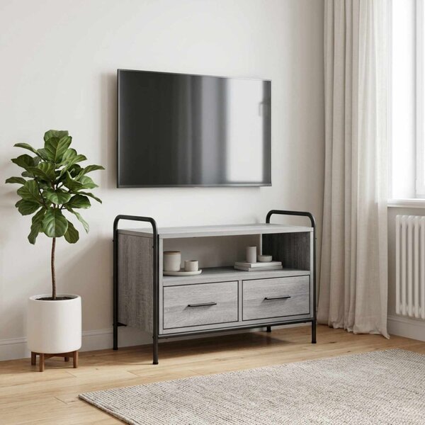 TV szekrény 67,5 x 33 x 50 cm Szürke Sonoma Szerelt Fa