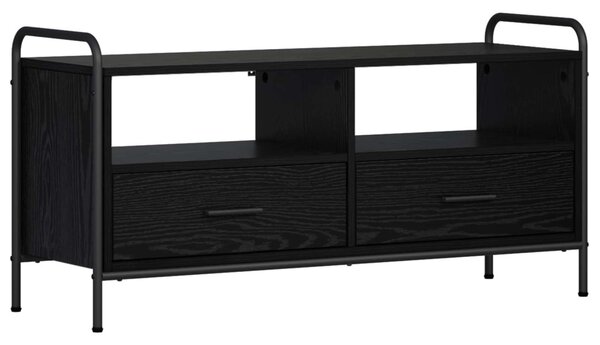 TV szekrény 67,5 x 33 x 50 cm Fekete Tölgy Szerelt Fa