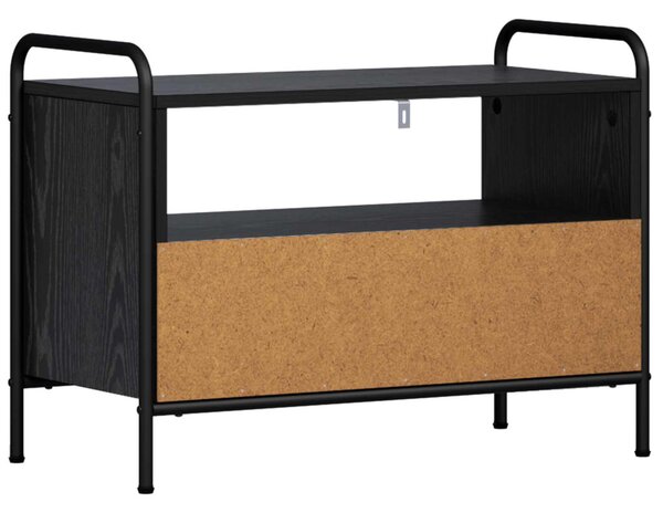 TV szekrény 67,5 x 33 x 50 cm Fekete Tölgy Szerelt Fa