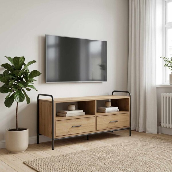 TV szekrény 67,5 x 33 x 50 cm Kézműves Tölgy Szerelt Fa